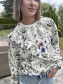 bluza damska lekka bawełniana w kwiaty na co dzień