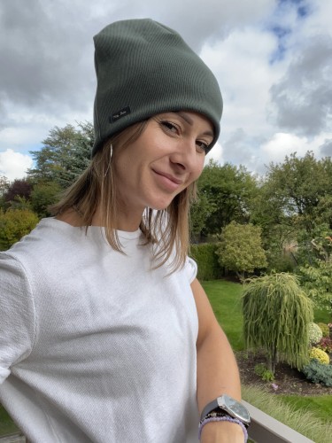 Damska czapka beanie khaki
