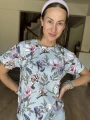 Lokalnie szyta koszulka damska slow fashion w magnolie