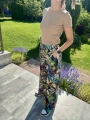 Dresowe spodnie damskie premium w zielony print
