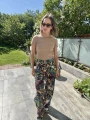Oversize spodnie damskie z nadrukiem jungle