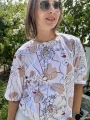 T-shirt damski z motywem czerwonych ust