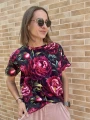 Bawełniany t-shirt damski w piwonie