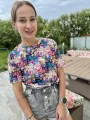 Koszulka damska kwiatowa impresja