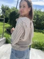 Koszula slow fashion z tkaniny wiskoza len bawełna