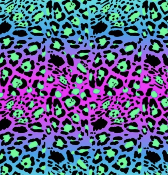 Dzianina cętki fluo niebieskie