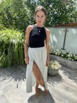 Spódnica maxi szałwia