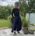 Spódnico-spodnie z muślinu w kolorze granatowym Mrs. Thin