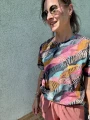 Kolorowa koszulka damska slow fashion uszyta w Gdańsku