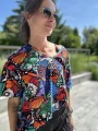 Koszulka damska slow fashion z motywem skrzydeł motyla