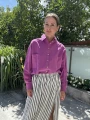 Elegancka koszula lniana damska z miękkiego lnu stonewashed
