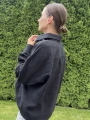 Lniana koszula oversize z półokrągłym dołem