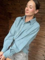 Koszula oversize z 100% lnu stonewashed