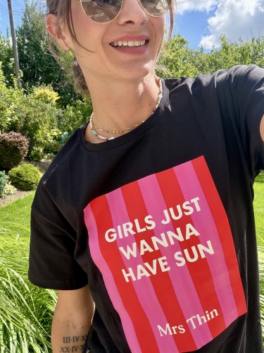 T-shirt oversize damski Girls just wanna have sun