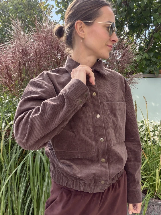 Kurtka damska overshirt z bawełnianego sztruksu