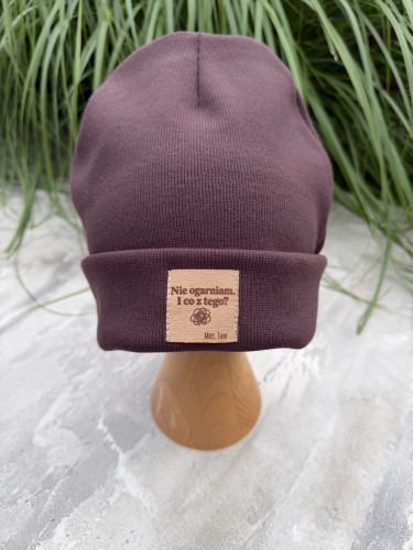 Czapka damska czekoladowa beanie