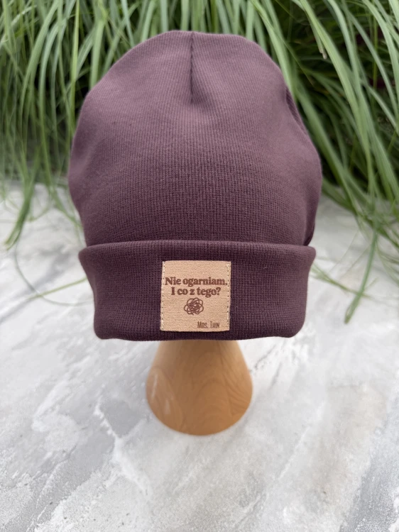 Czapka damska czekoladowa beanie