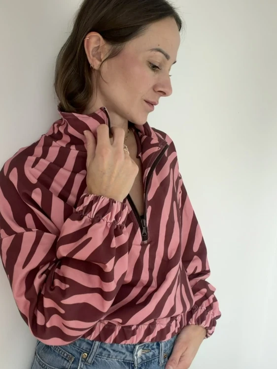 Wrzosowa bluza ze stójką