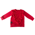 Bluza VIOLKA z falbanką V czerwona